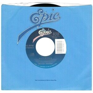 Michael Jackson 45 RPM - Black Or White / Instrumental - Epic M- R&B '91